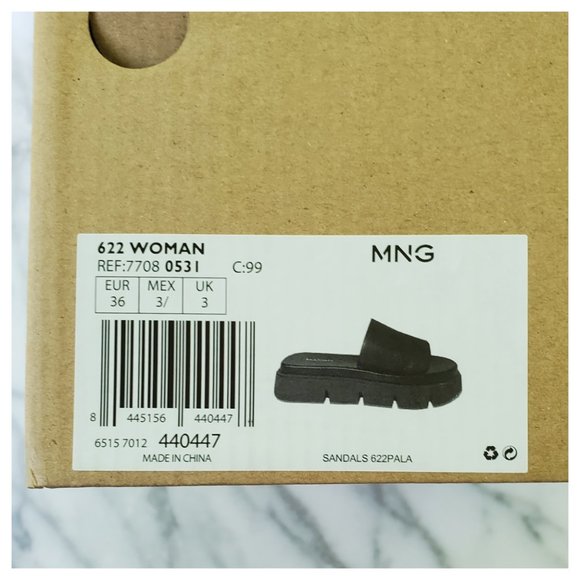 Mango Pala Black Leather Slide Sandals Size 36 - Picture 12 of 12